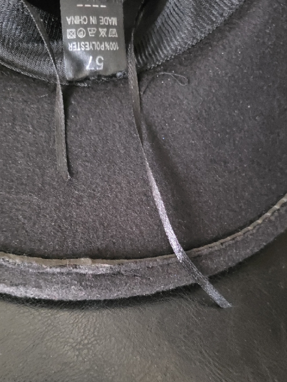 Black Felt Cowboy Hat with Silver Crystal Brooch - Picture 5 of 9